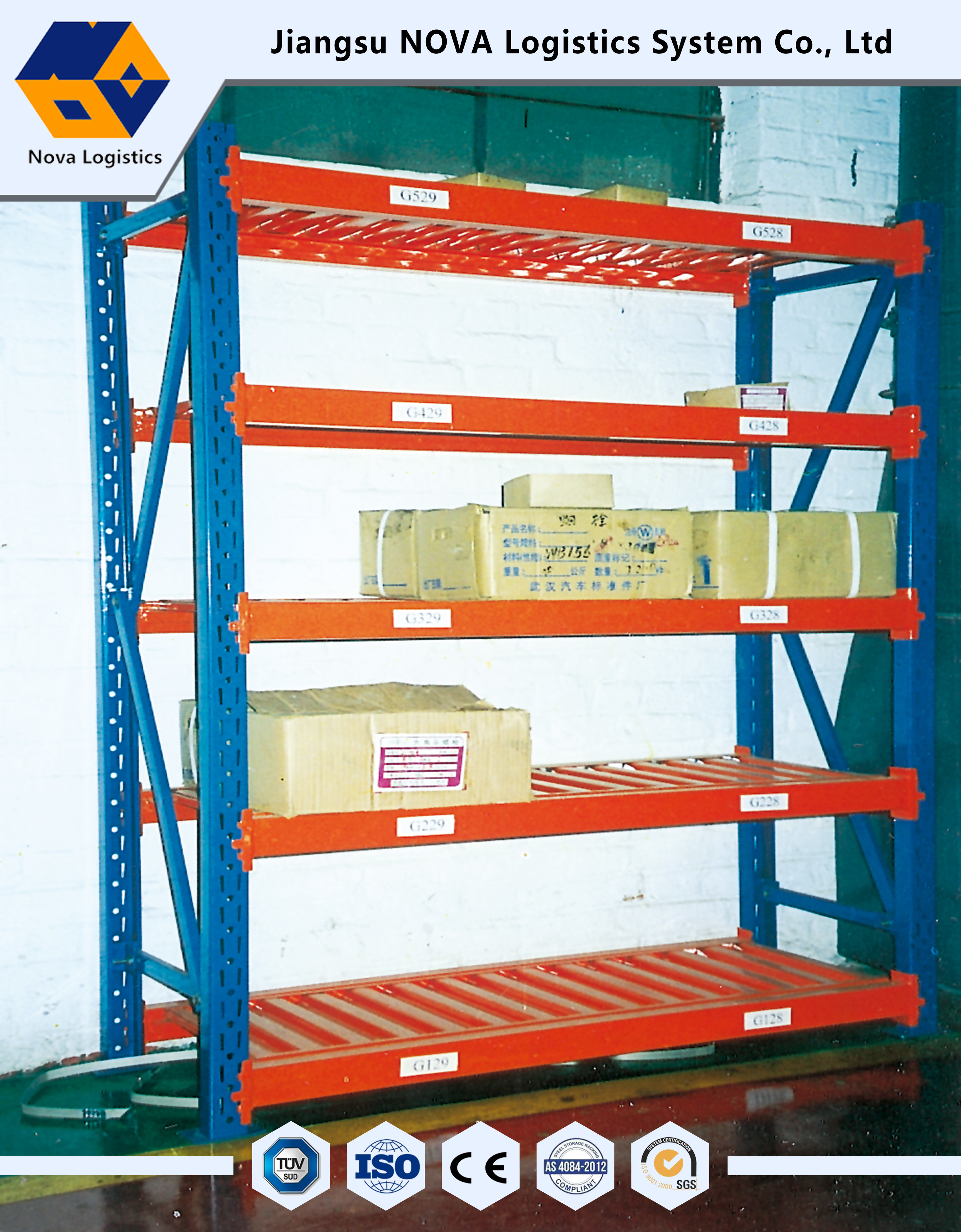 NOVA Industrial Warehouse Medium Duty que deja de lado los estantes ajustables del almacenamiento del gorila