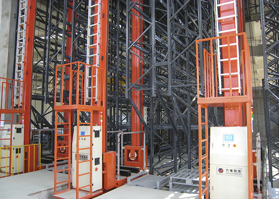 El tubo azul amarillo del almacenamiento del OEM automatizó el sistema de Warehouse AS/RS